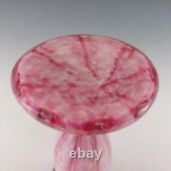 Welz 1940's Czech Pink Glass'Vertical Stripes' Vase