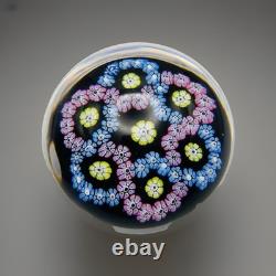 Whitefriars 1975 Garland Paperweight Pink & Blue
