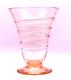 Whitefriars Patt. No 9296 Incredibly Rare Pink Footed Ribbon Trailed VaseG. Baxter