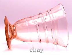 Whitefriars Patt. No 9296 Incredibly Rare Pink Footed Ribbon Trailed VaseG. Baxter