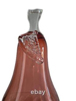 William Yeoward Aurora Art Glass Decanter Pear Pink Bottle & Stopper Hand Blown