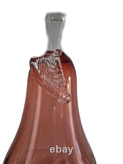 William Yeoward Aurora Art Glass Decanter Pear Pink Bottle & Stopper Hand Blown