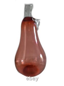 William Yeoward Aurora Art Glass Decanter Pear Pink Bottle & Stopper Hand Blown