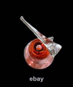 William Yeoward Aurora Art Glass Decanter Pear Pink Bottle & Stopper Hand Blown