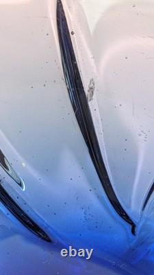 XL Josef Hospodka Chribská Art Glass Bowl Pink Blue 38cm 3kg Bohemian Czech MCM