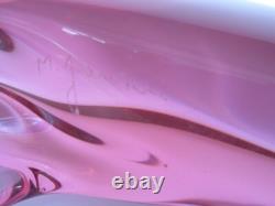 XXL Art Glass Fish/Dolphin Sculpture signed M Janku Zelezný Brod 60s Mid-century