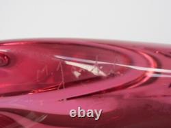 XXL Art Glass Fish/Dolphin Sculpture signed M Janku Zelezný Brod 60s Mid-century