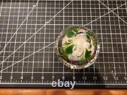 Youghiogheny Triggs 2006 Signed Art Glass Floral Paperweight Faceted 31 Oz