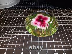 Youghiogheny Triggs 2006 Signed Art Glass Floral Paperweight Faceted 31 Oz